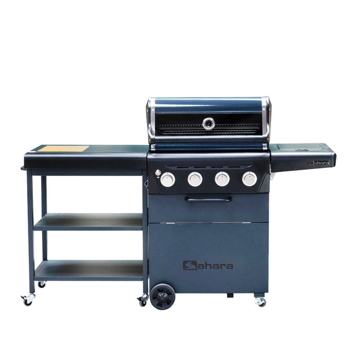 Sahara X475 4 Burner Gas BBQ With Trolley - Smokey Teal
