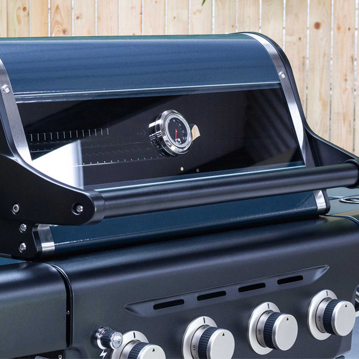 Sahara X475 4 Burner Gas BBQ With Trolley - Smokey Teal