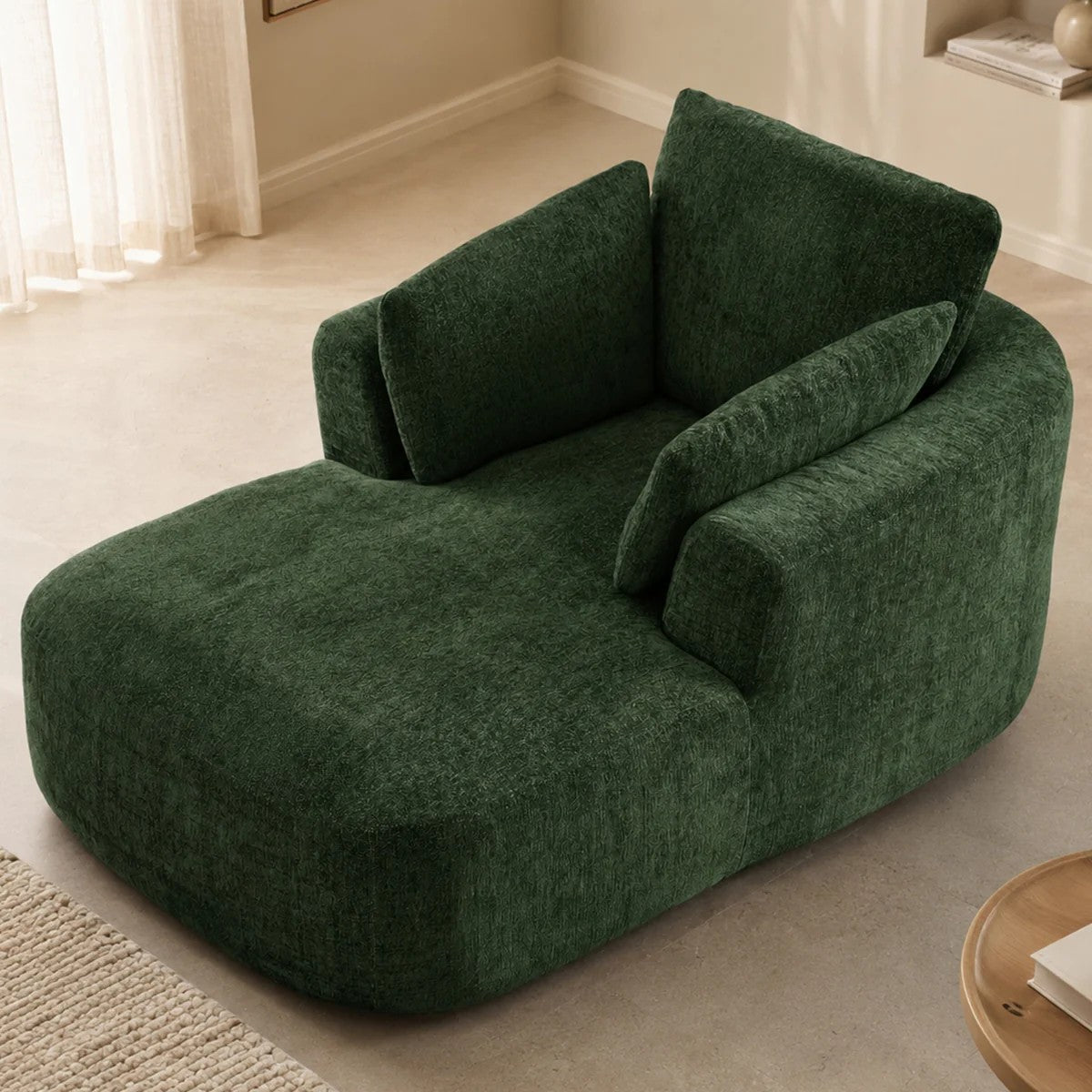 Softy Compressed Indoor Lounge Sofa Chair - Green