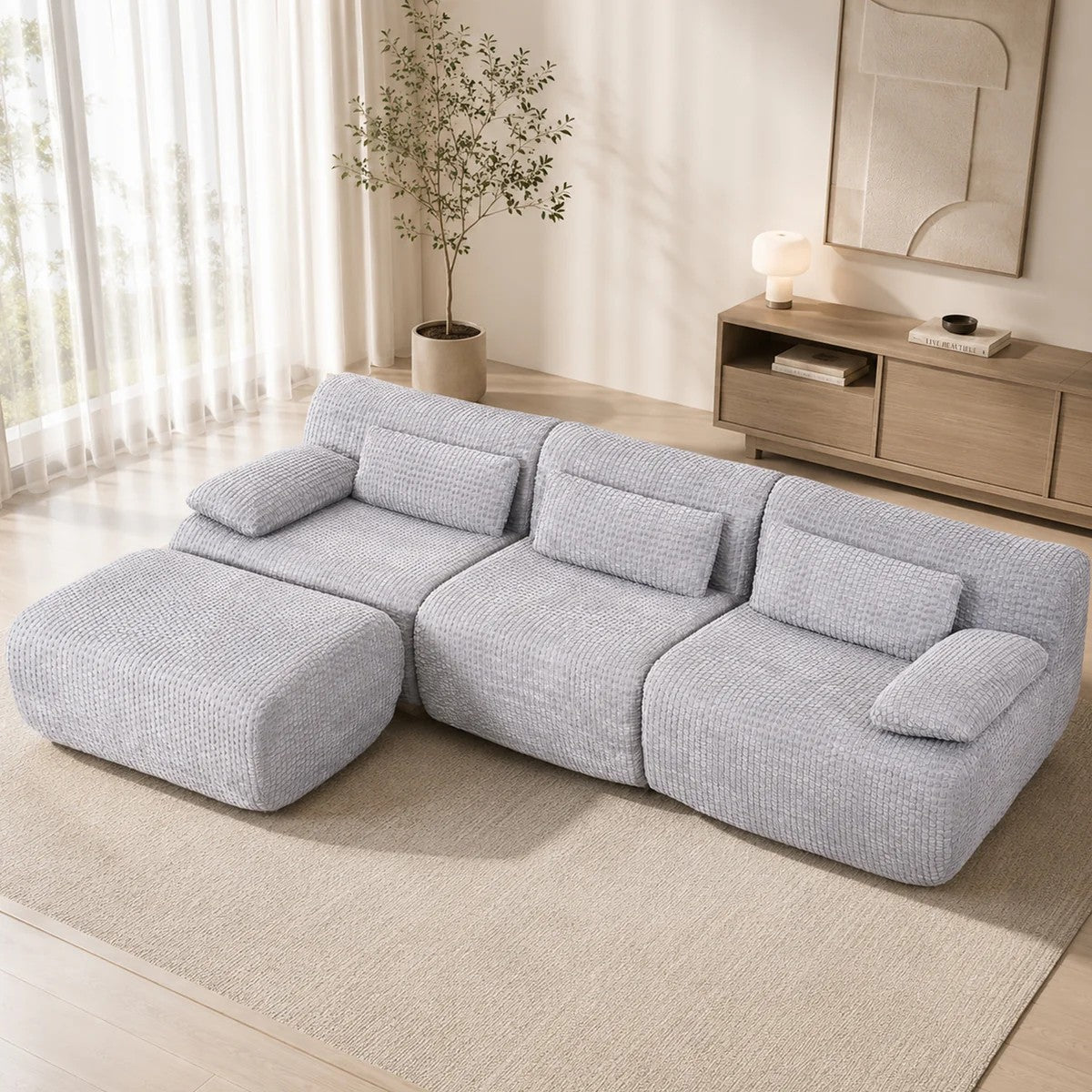 Softy Modular Compression Sofa Set Chaise Combi