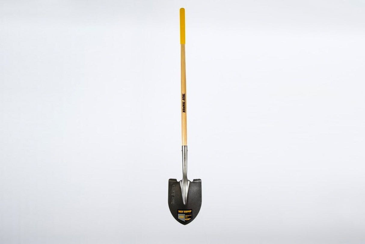 True Temper Round Point Shovel - Long Wood Handle