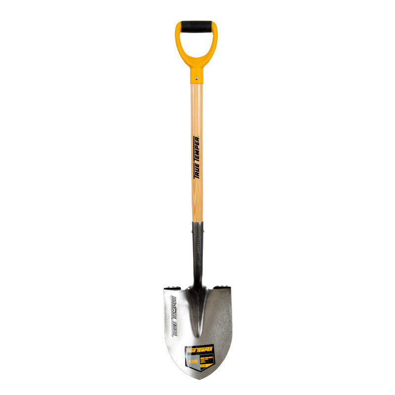 True Temper Round Point Shovel Wooden Handle D Grip