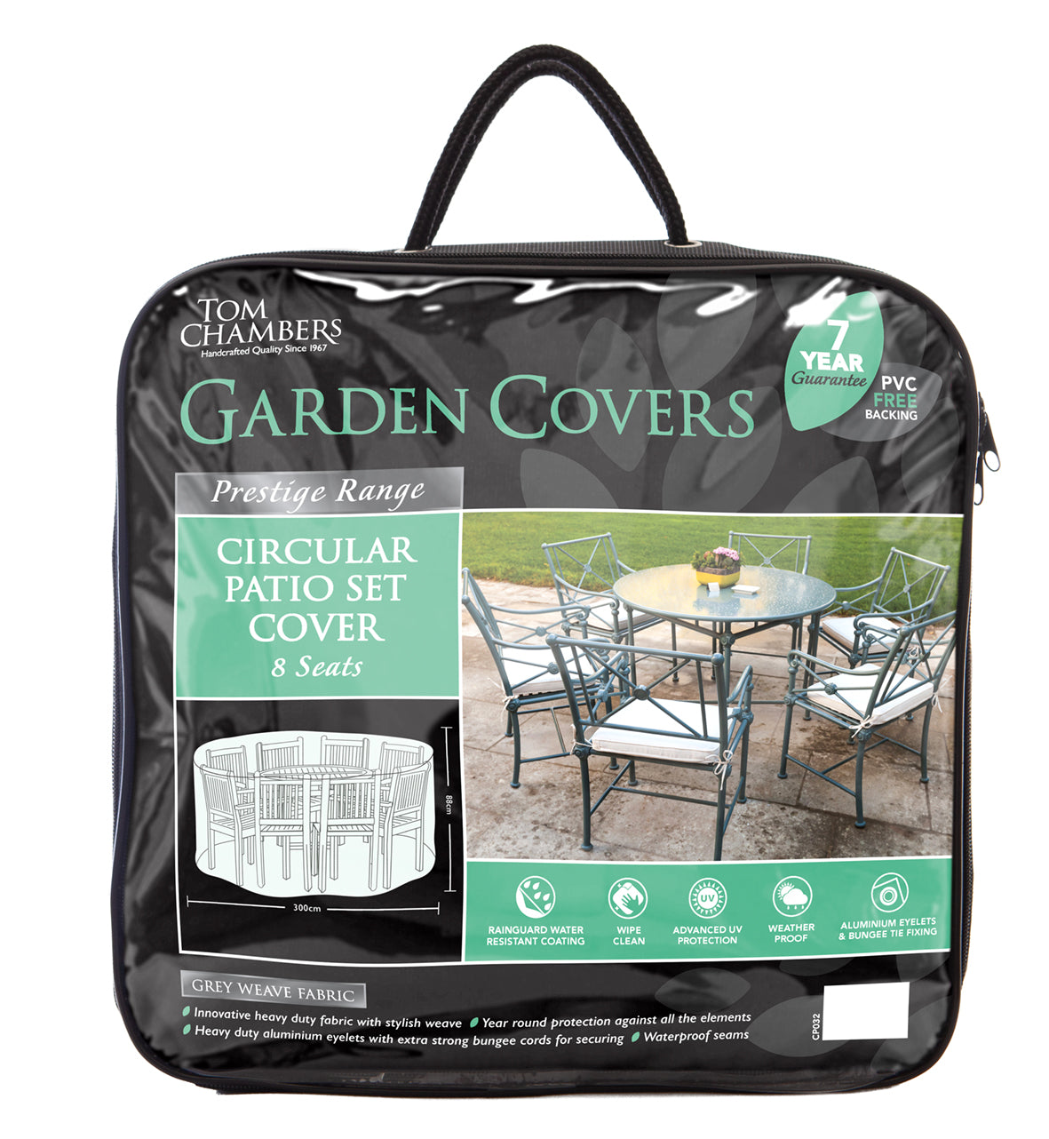 Tom Chambers Circular Patio Set Cover 8 Seats