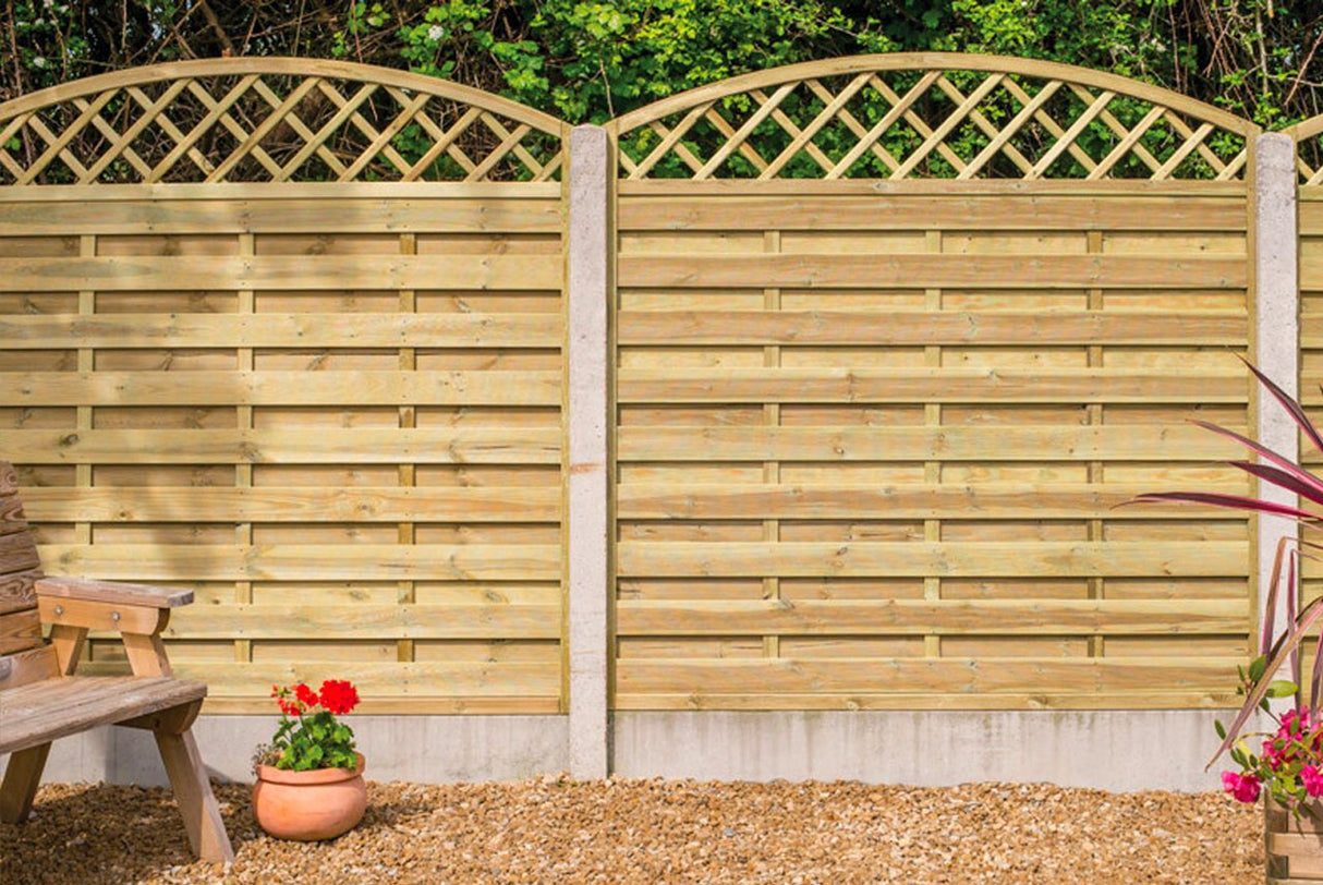 Verona Diamond Top Fencing Panel 0.9m x 1.8m
