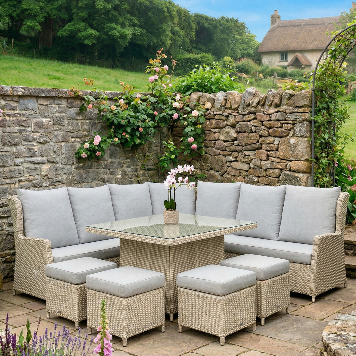Wimbledon Premium Corner Dining Set