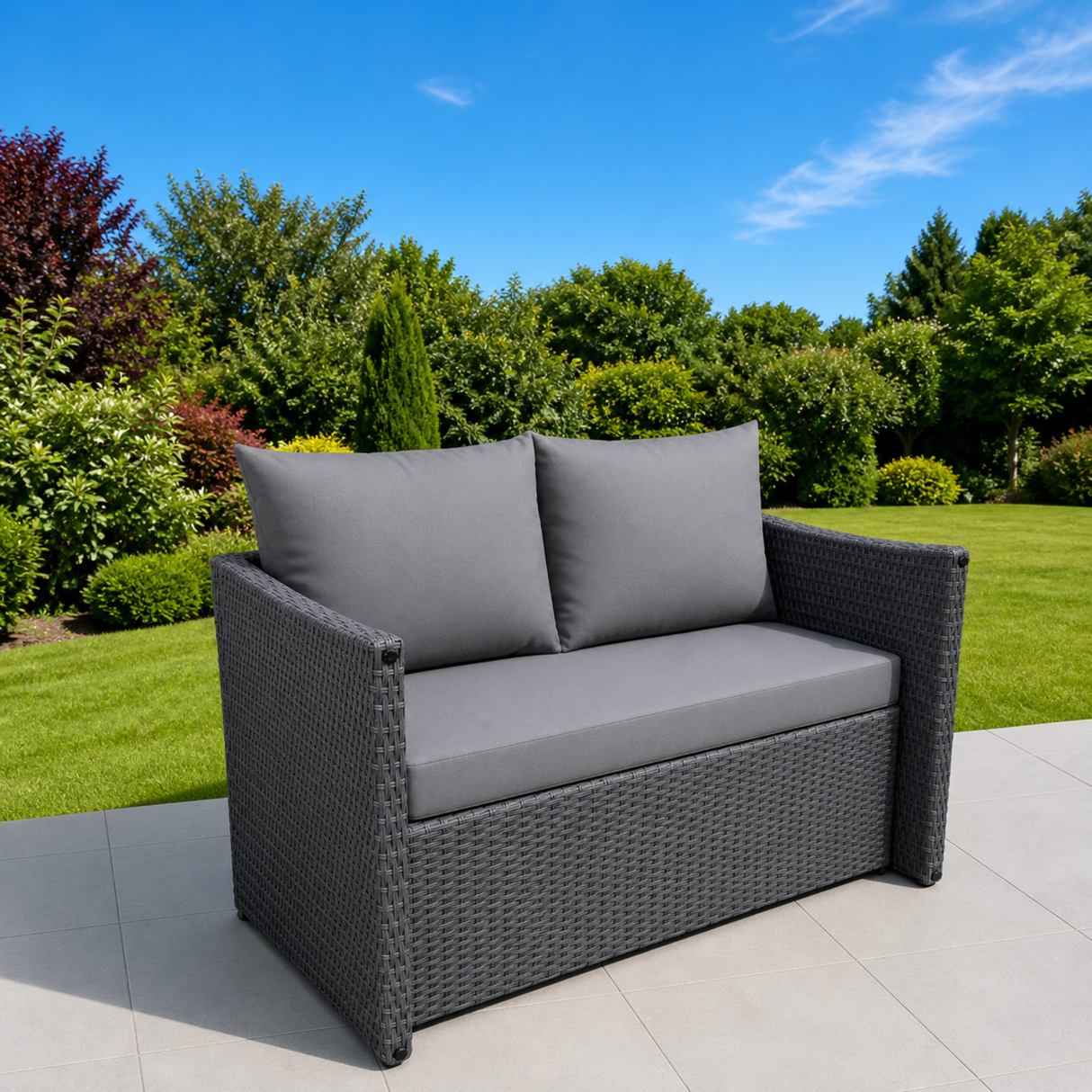 Zen 4 Piece Two Function Outdoor Rattan Sofa & Dining Set