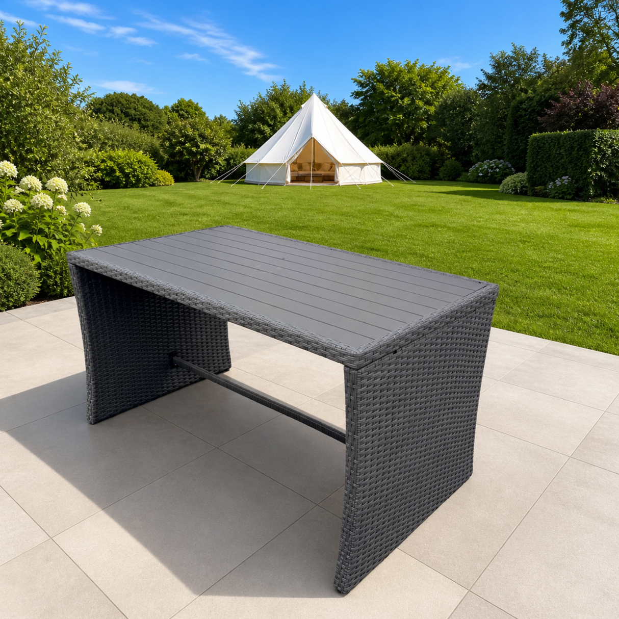 Zen 4 Piece Two Function Outdoor Rattan Sofa & Dining Set