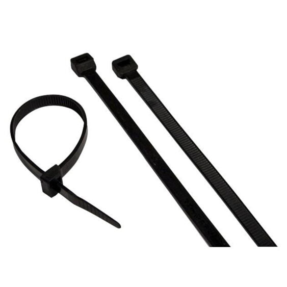 Cable Ties 4.8mm x 300mm (12") Black 100 Pack