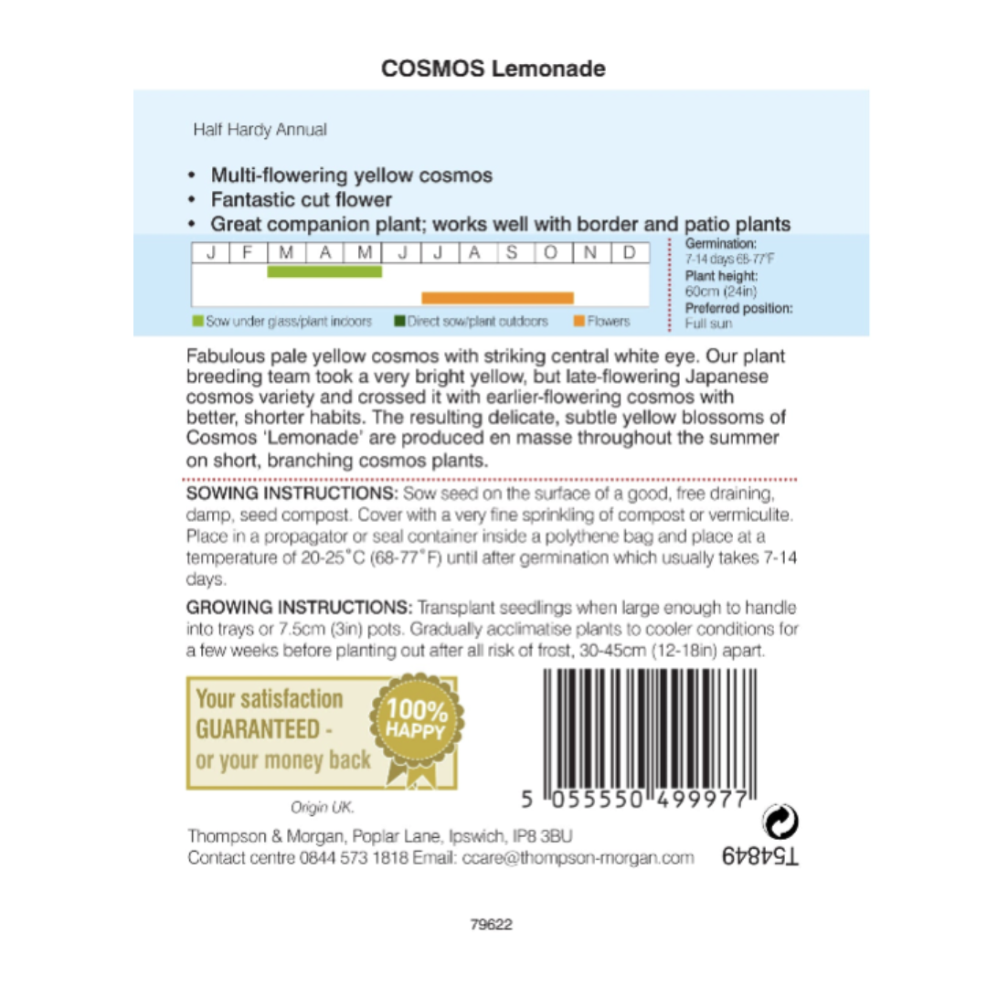 Thompson & Morgan - Cosmos Lemonade Seeds