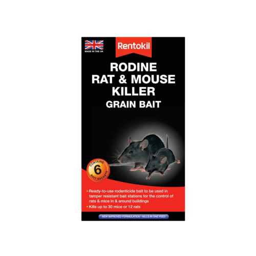 Rentokil Rat & Mouse Killer Grain Bait 6 sachets
