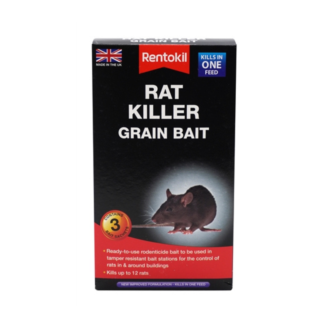 Rentokil Rat Killer Grain Bait 3 Sachets