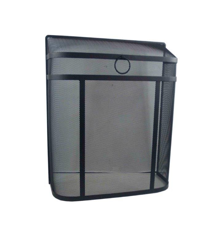 Mansion 28" Heavy Duty Spark Guard Square Black