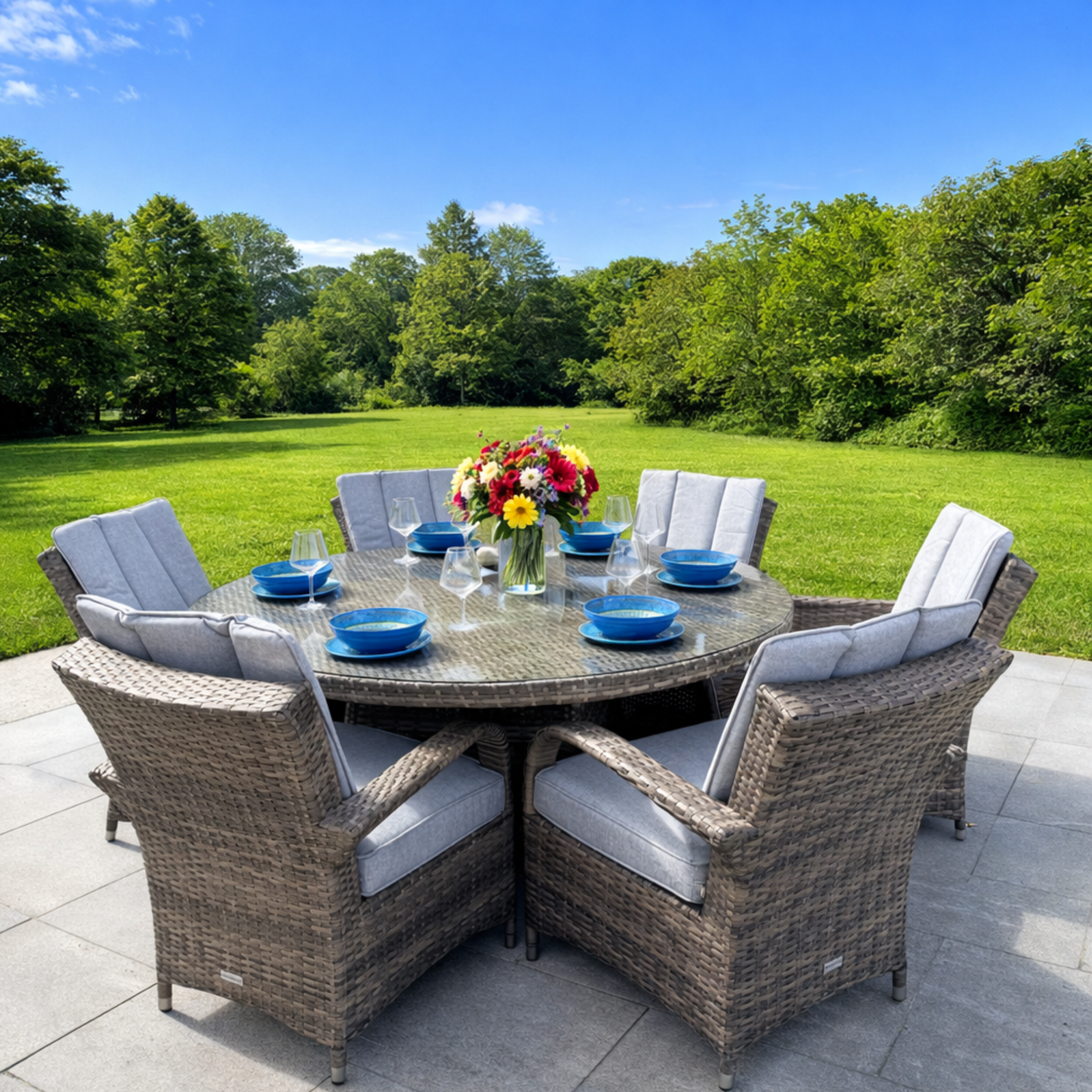 Milan 6 Seat Outdoor Dining Set
