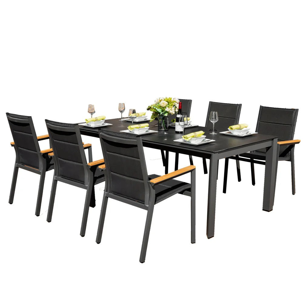 Mimo Arve 6 Seater Aluminium Outdoor Dining Set