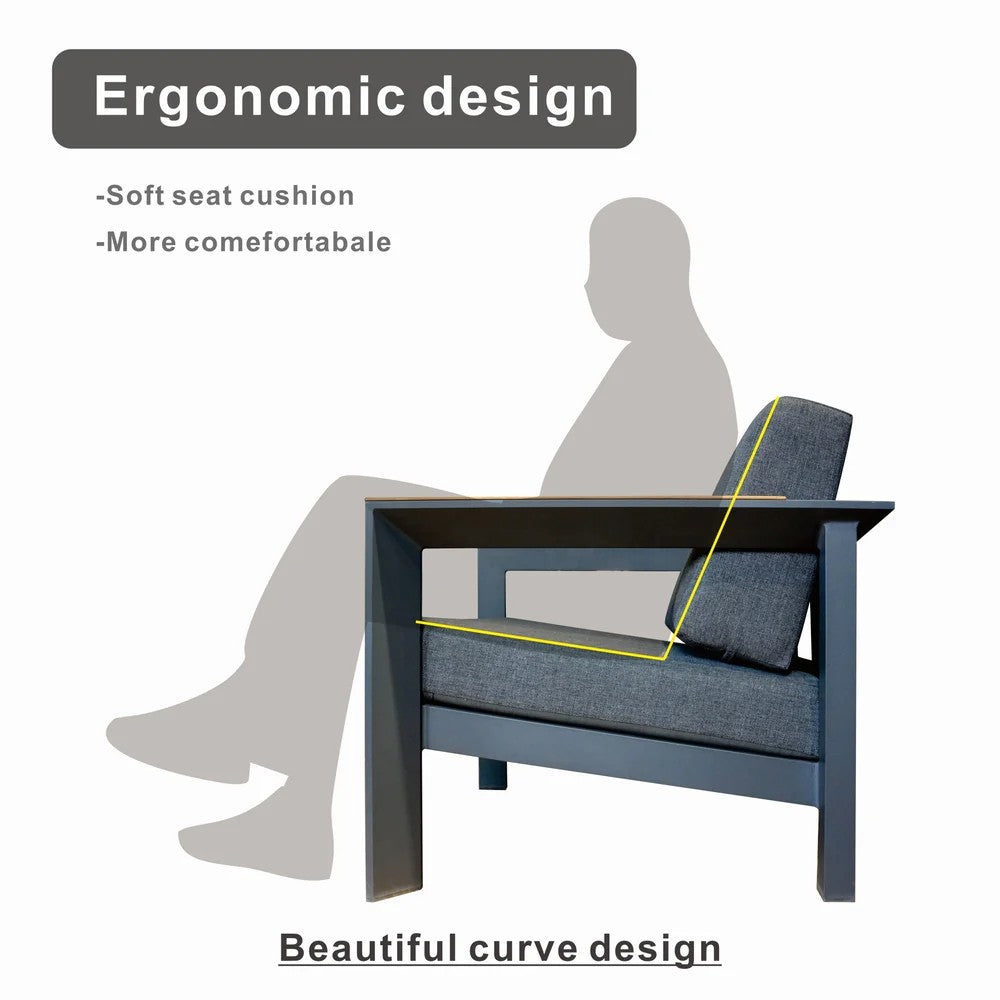 Mimo Arve 4 Seater Aluminium Outdoor Sofa Set