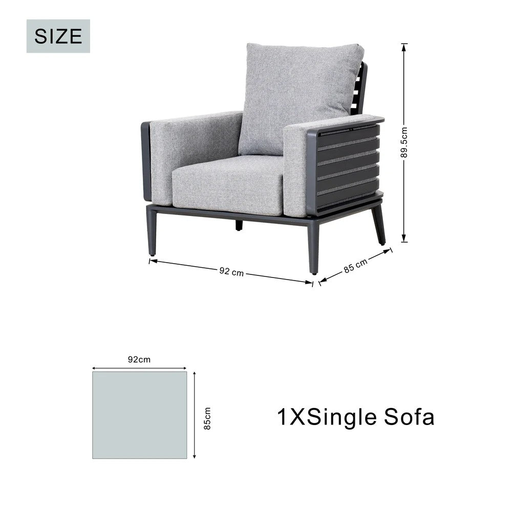 Mimo Aurel 7 Seater Aluminium Outdoor Sofa Set