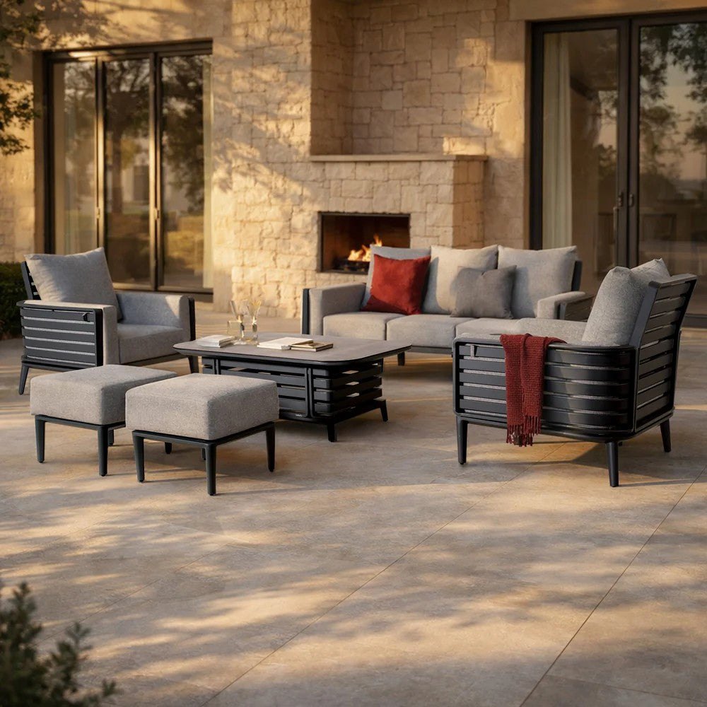 Mimo Aurel 7 Seater Aluminium Outdoor Sofa Set