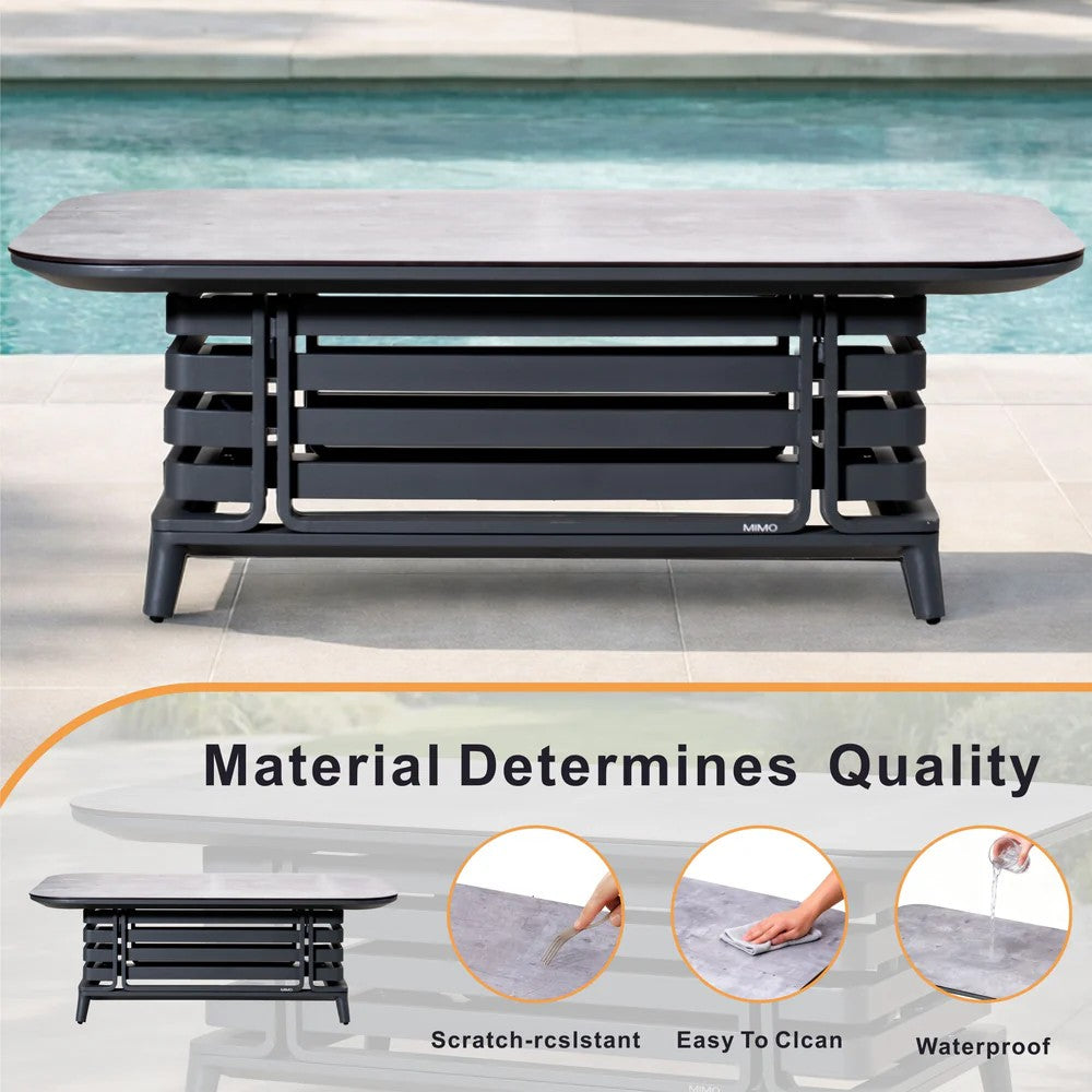 Mimo Aurel 7 Seater Aluminium Outdoor Sofa Set