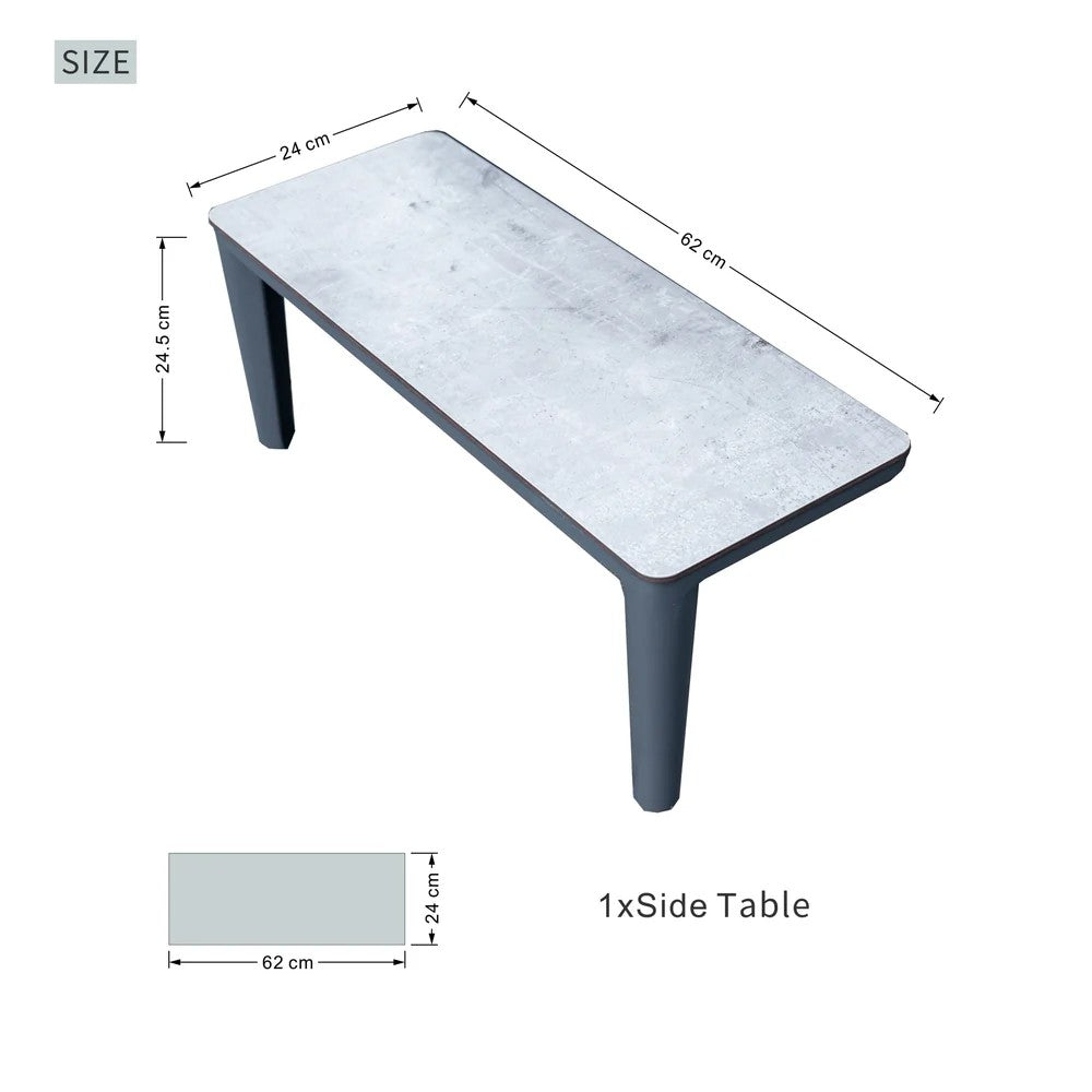 Mimo Aurel 9 Seater Aluminium Modular L Shaped Outdoor Corner Sofa Set