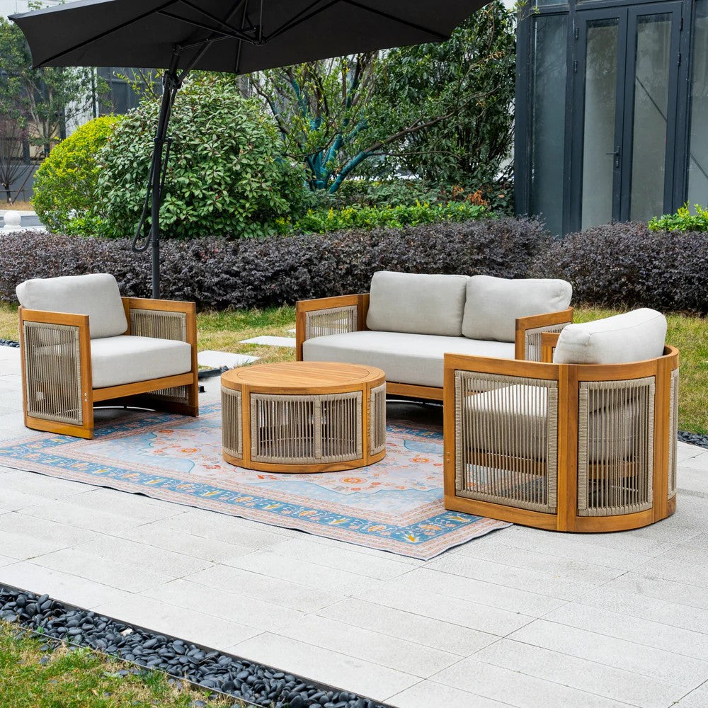 Mimo Caven 4 Seater Lounge Set With Armchairs