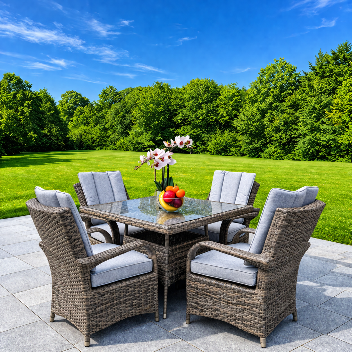 Monaco 4 Seat Outdoor Dining Set