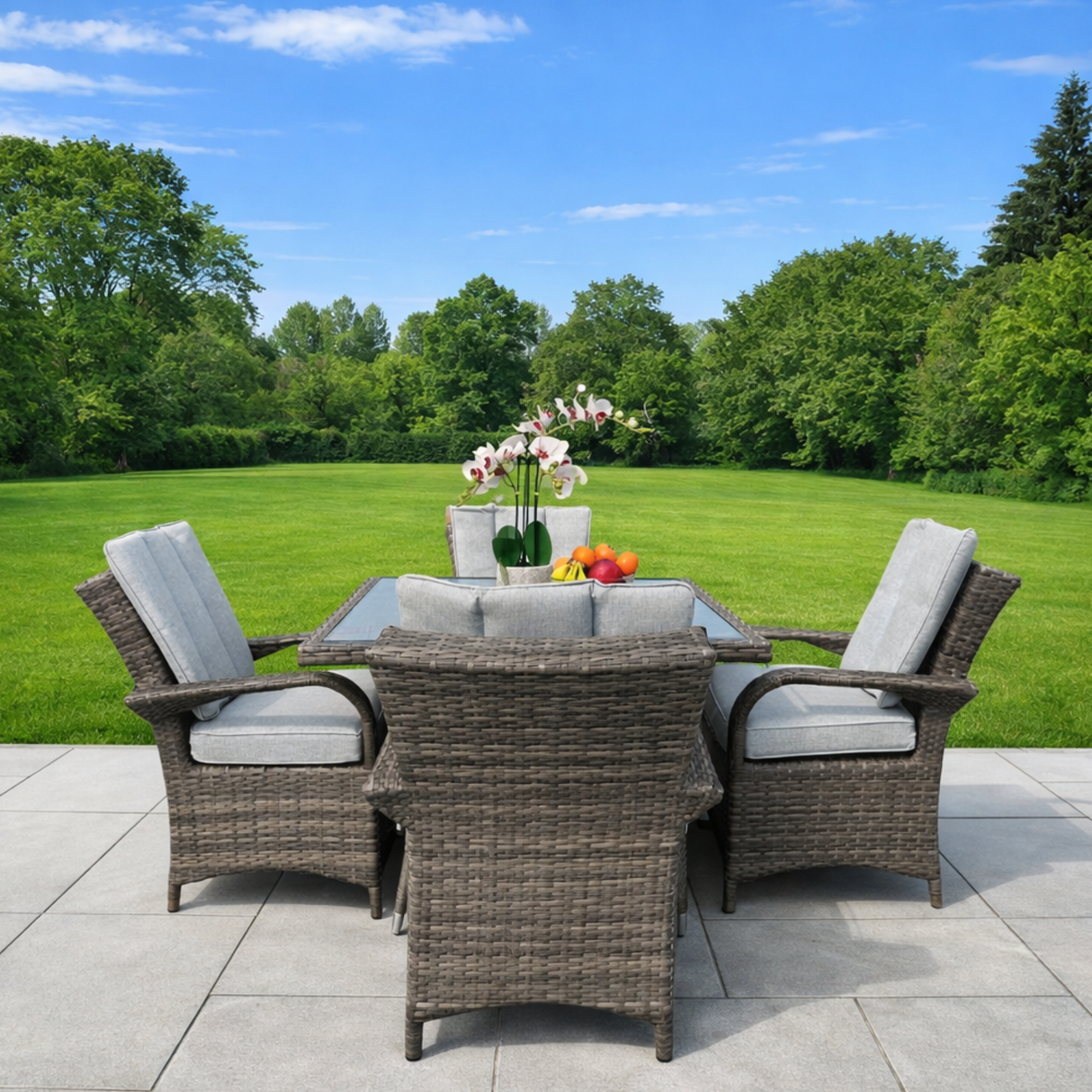 Monaco 4 Seat Outdoor Dining Set