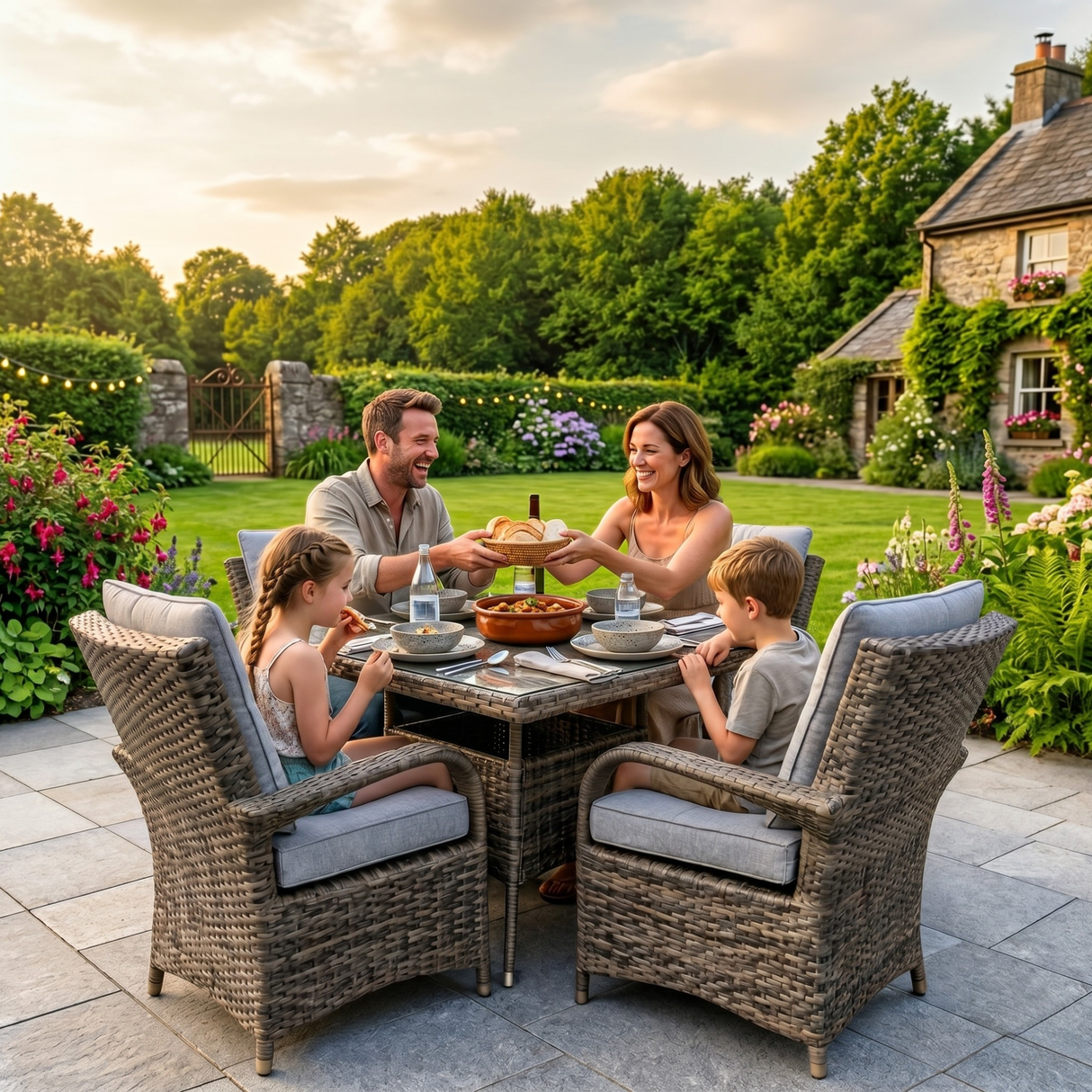 Monaco 4 Seat Outdoor Dining Set