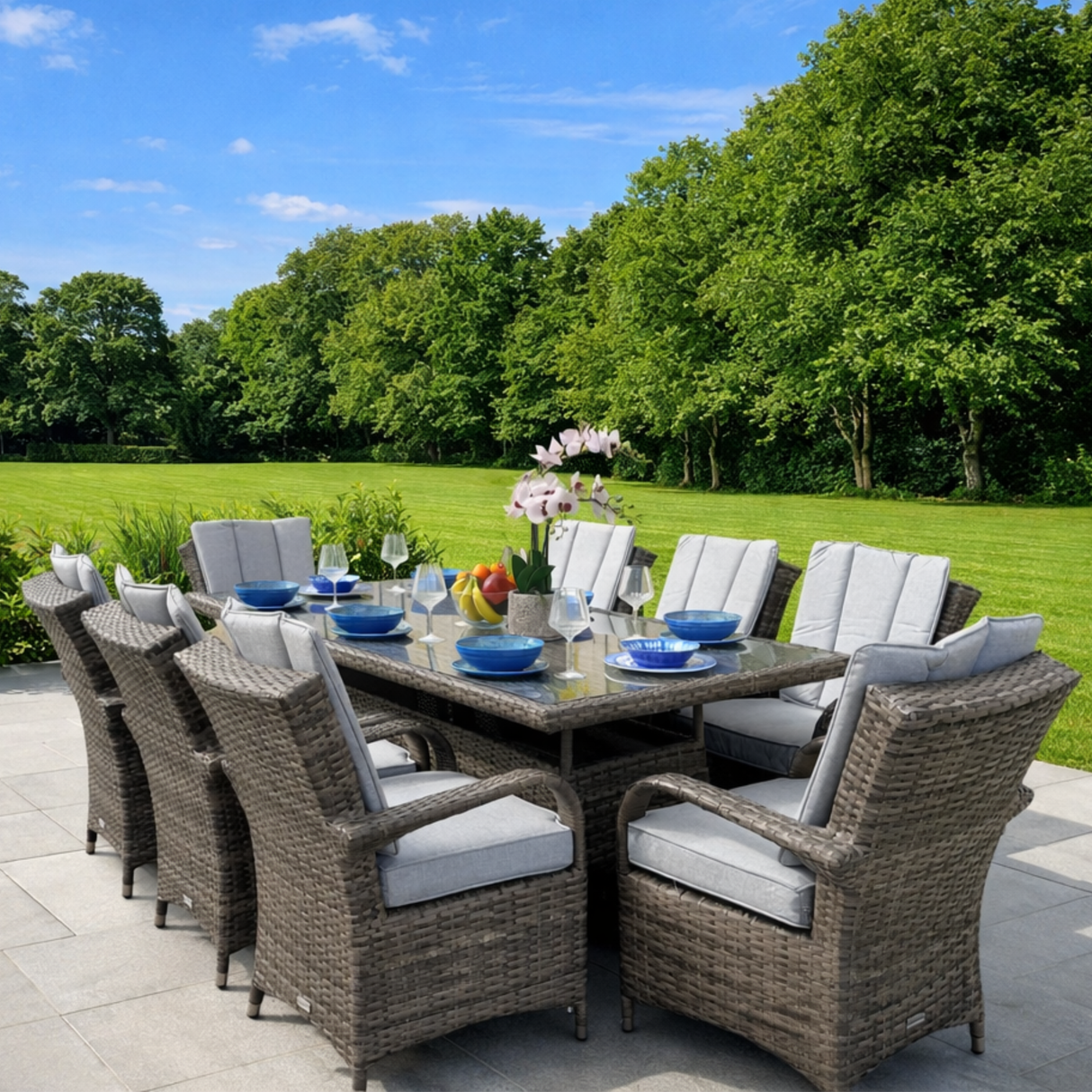 Monaco 8 Seat Ratan Outdoor Dining Set