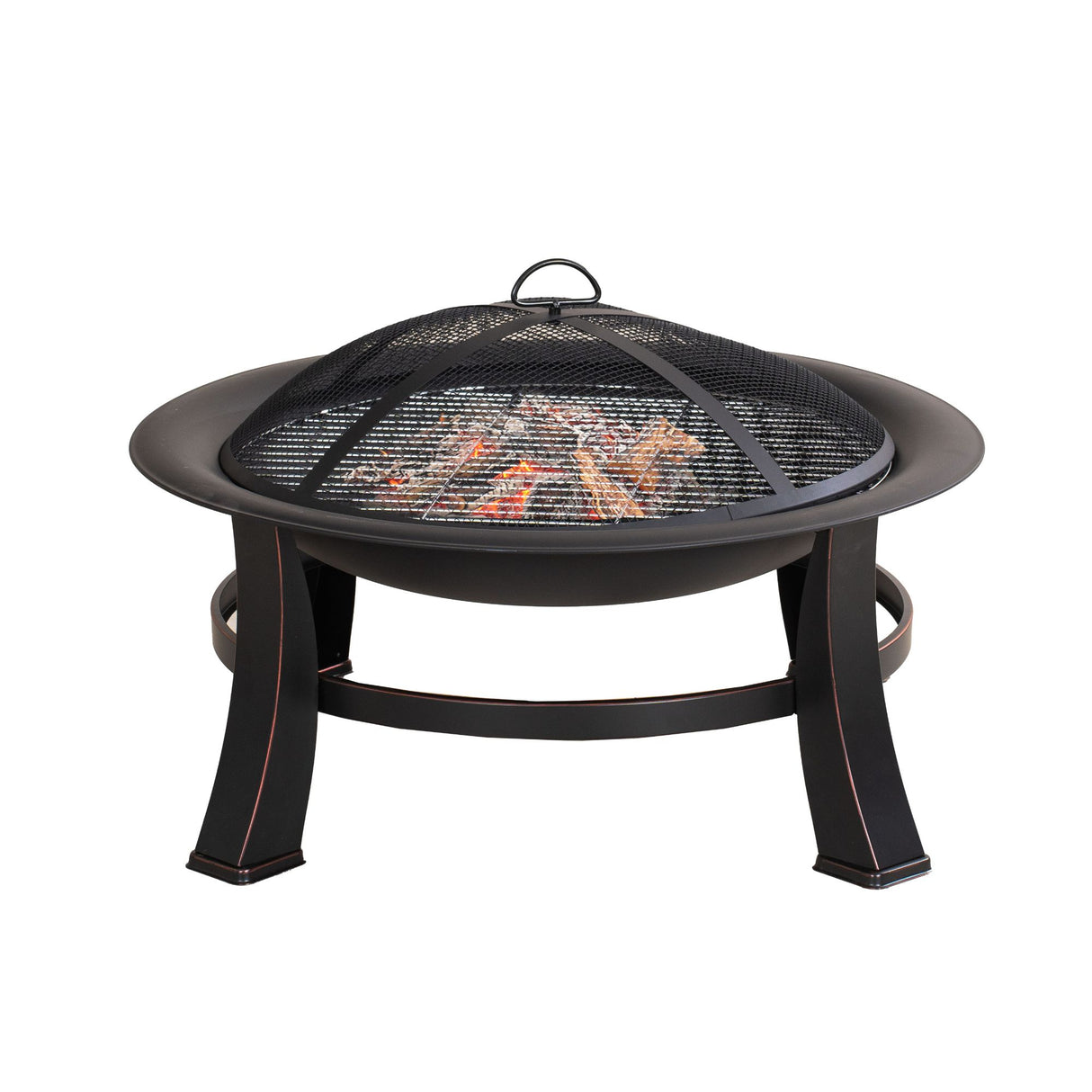 Outdoor Metal Firepit - Black