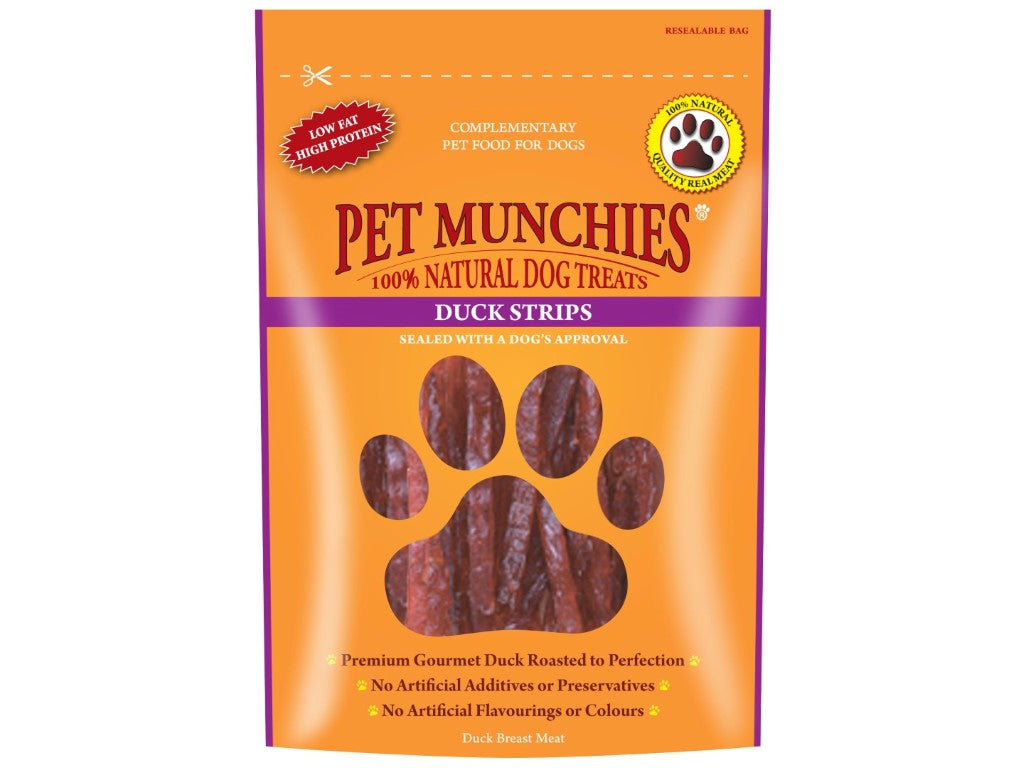 Pet Munchies Duck Strips 90G