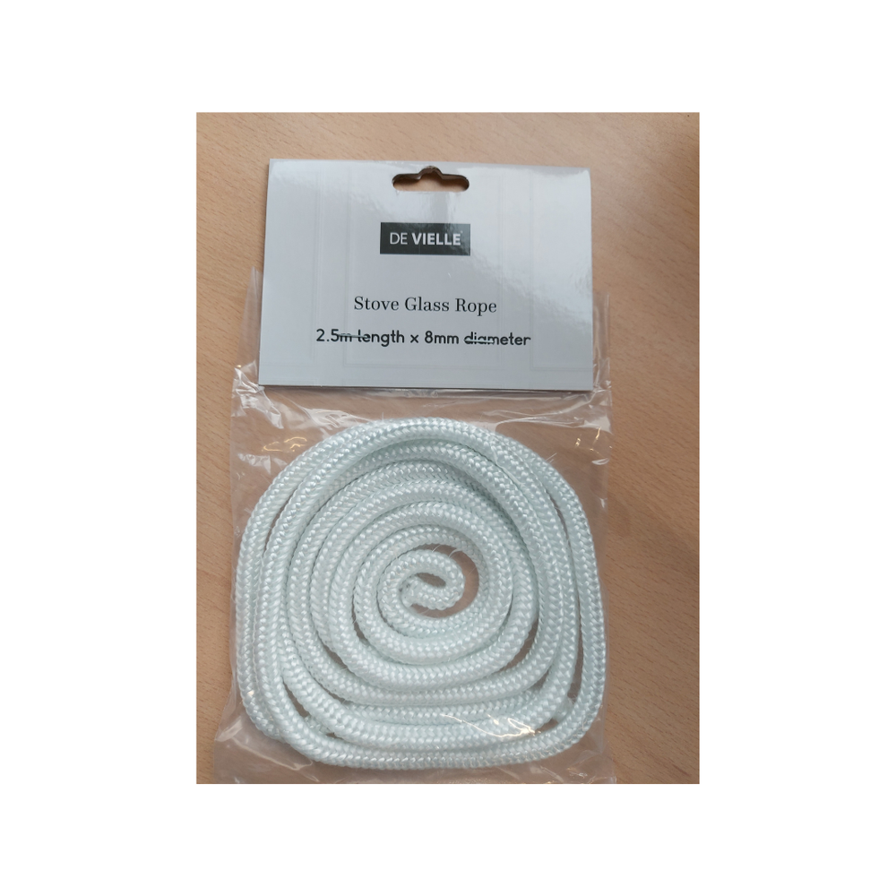 De Vielle 8mm Stove Glass Rope 2.5m Length