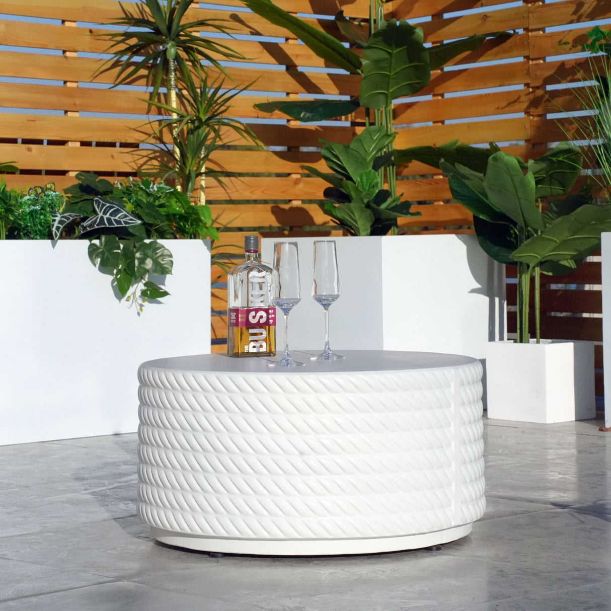 Outdoor Patio Coffee Table - White