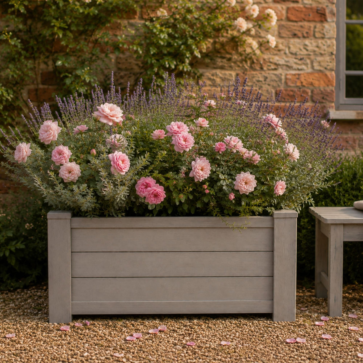Winawood Large Rectangular Planter - Stone Grey
