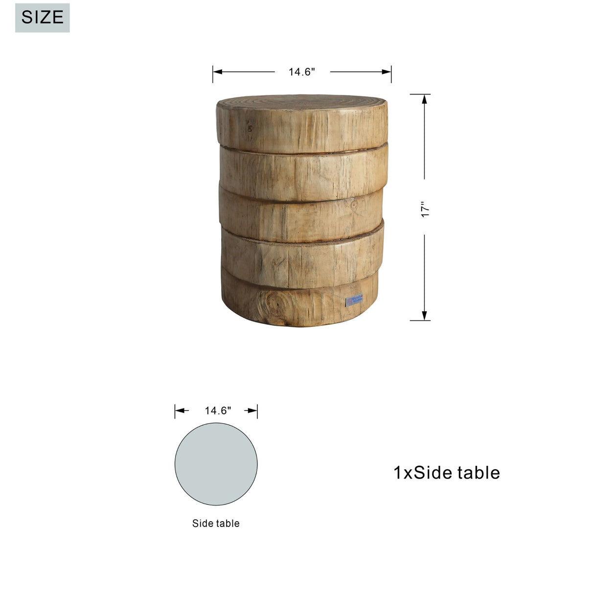 Wood Effect Side Table