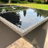 11 Piece Rattan Cube Dining Set in Grey