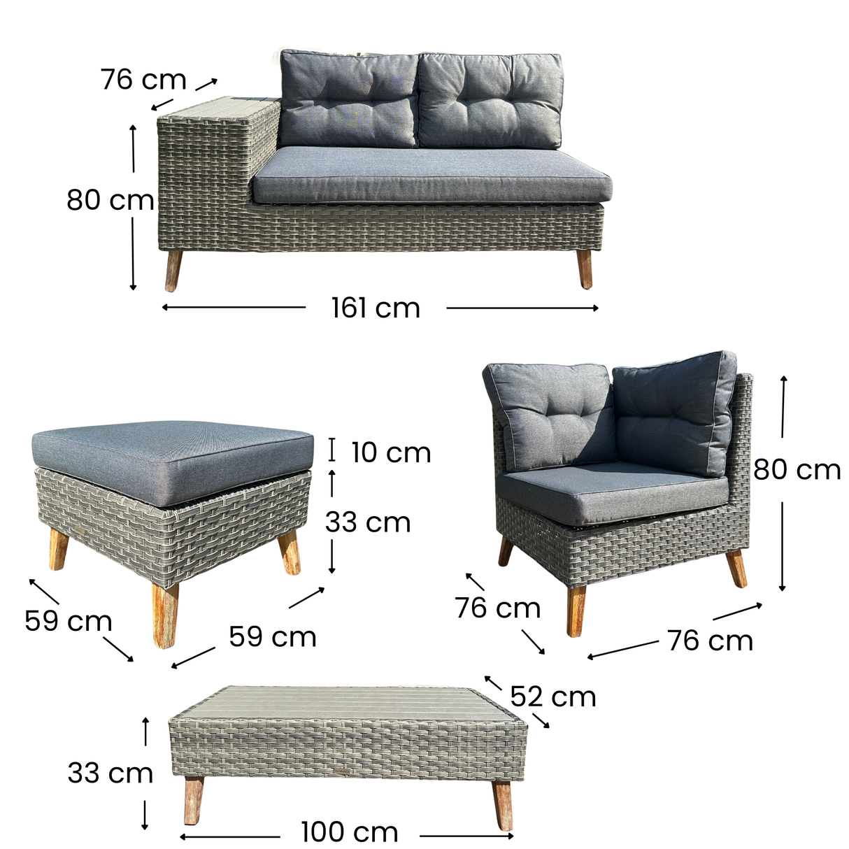 Charleston Deluxe Corner Sofa Set