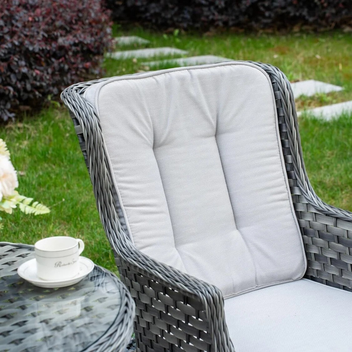 2 Seater Outdoor Dinning Set Grey