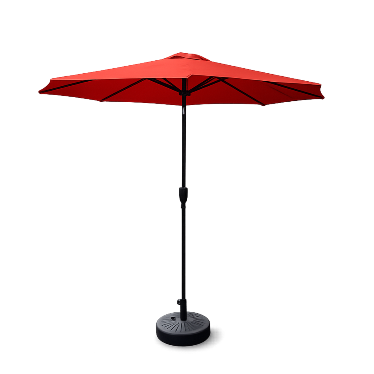 2.7m Aluminium Parasol with Tilt & Crank In Red