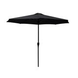 2.7m Aluminium Parasol with Tilt & Crank in Black