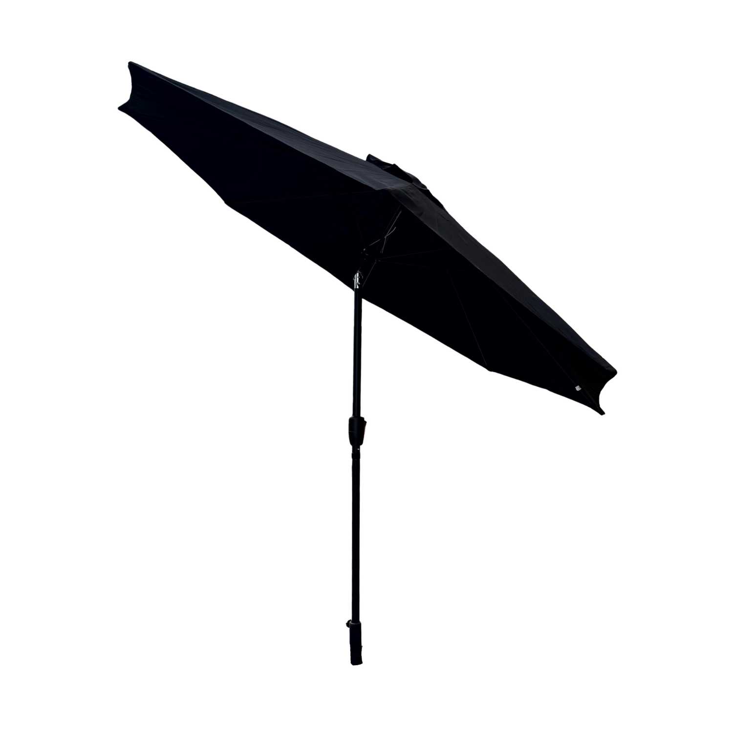 2.7m Aluminium Parasol with Tilt & Crank in Black