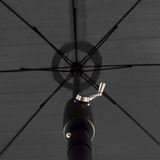 2.7m Aluminium Parasol with Tilt & Crank in Black