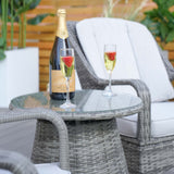 Rattan Bistro 3 Piece Set - Grey