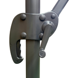 3m Deluxe Cantilever Parasol With Base in Green
