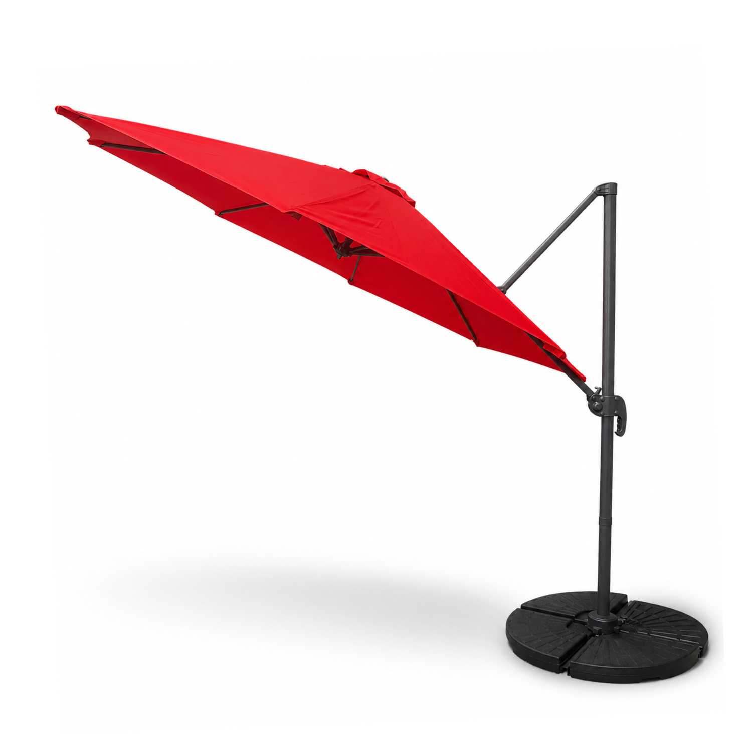 3m Deluxe Cantilever Parasol With Base in Red