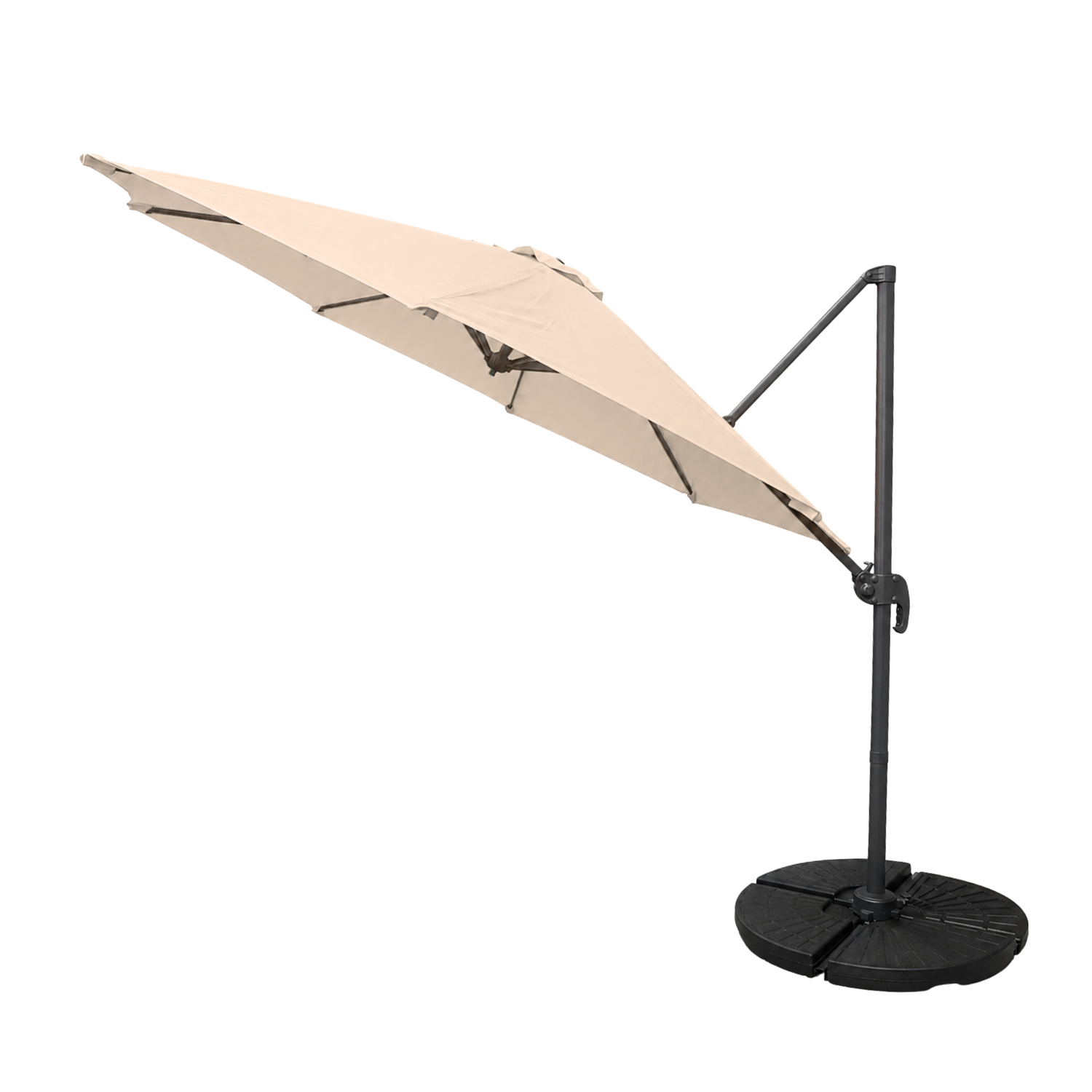 3m Deluxe Cantilever Parasol With Base in Taupe