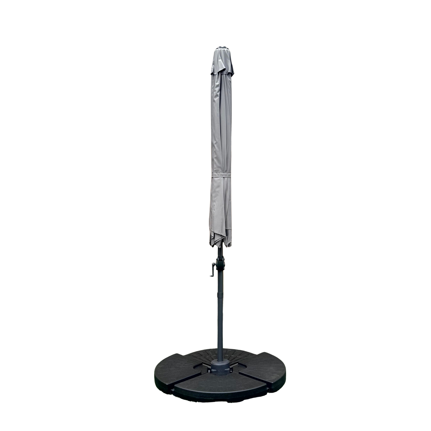 3m Deluxe Cantilever Parasol With Base in Grey
