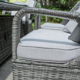6 seater Outdoor Dinig Set With Firepit Table
