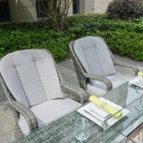 6 seater Outdoor Dinig Set With Firepit Table