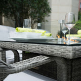 6 seater Outdoor Dinig Set With Firepit Table