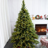 7ft Pre-Lit Artificial Christmas Tree - Icelandic
